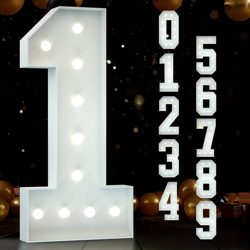 Marquee Light Up Numbers 0 9 Light Up Numbers For Birthday - Temu
